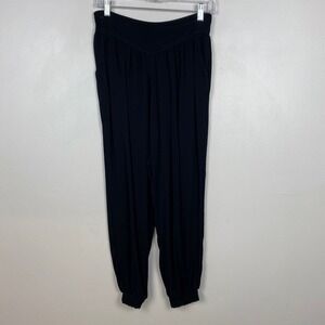 Aerie Harem Jogger Pants Black Smocked‎ Waist Boho Casual Loungewear Size Small